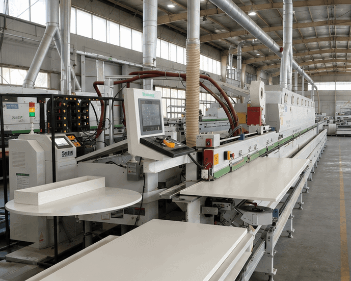 Cabinet edge banding and board processing