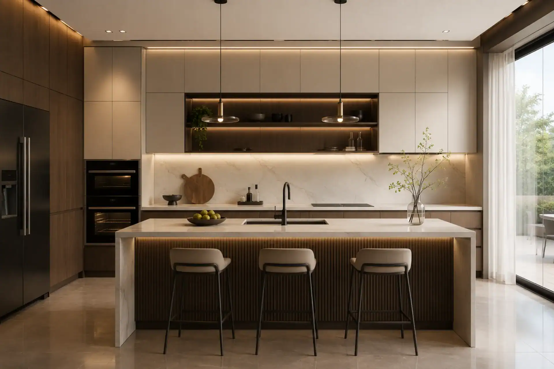 Custom kitchen island and cabinet package