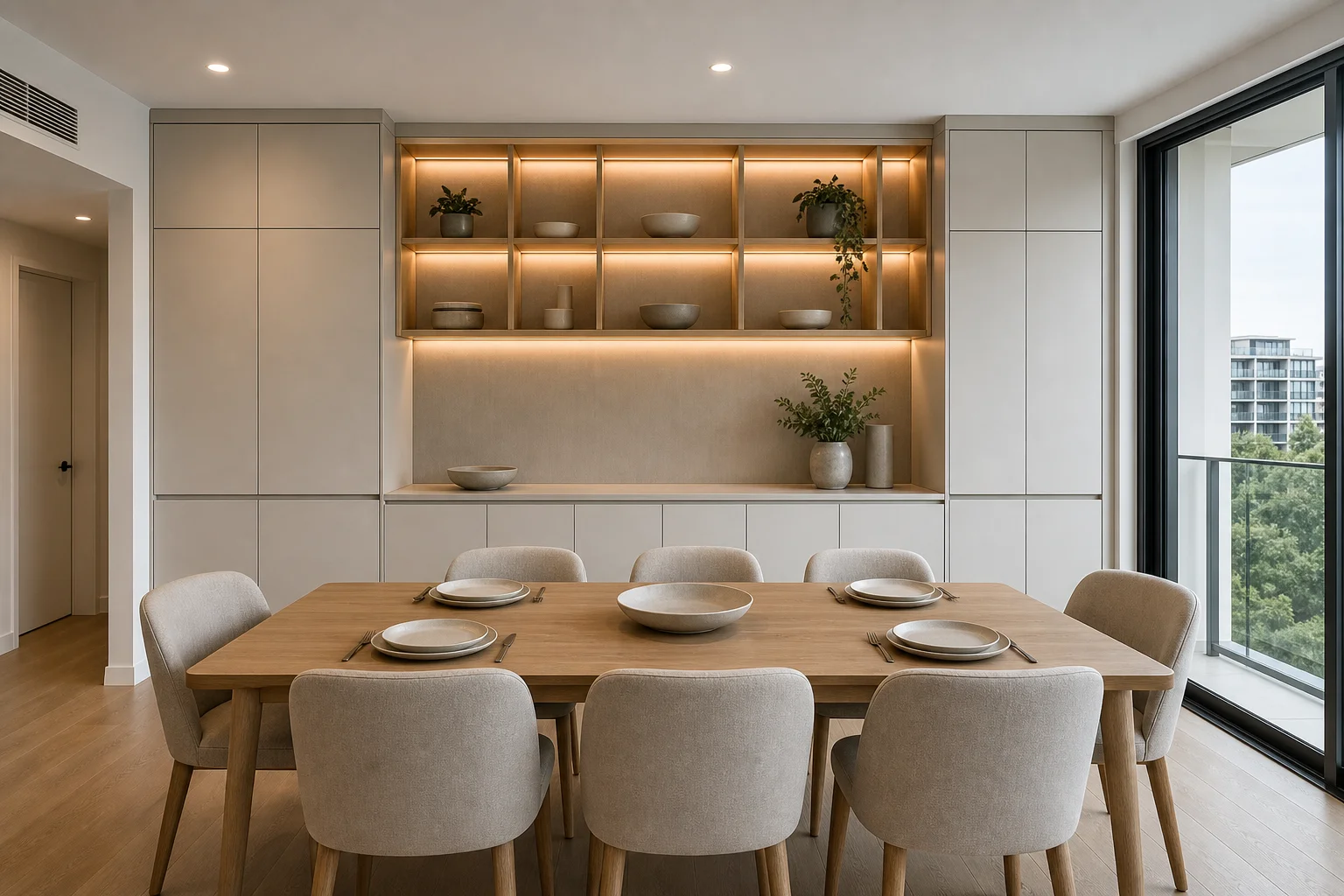 Sydney apartment furnishing and custom storage project