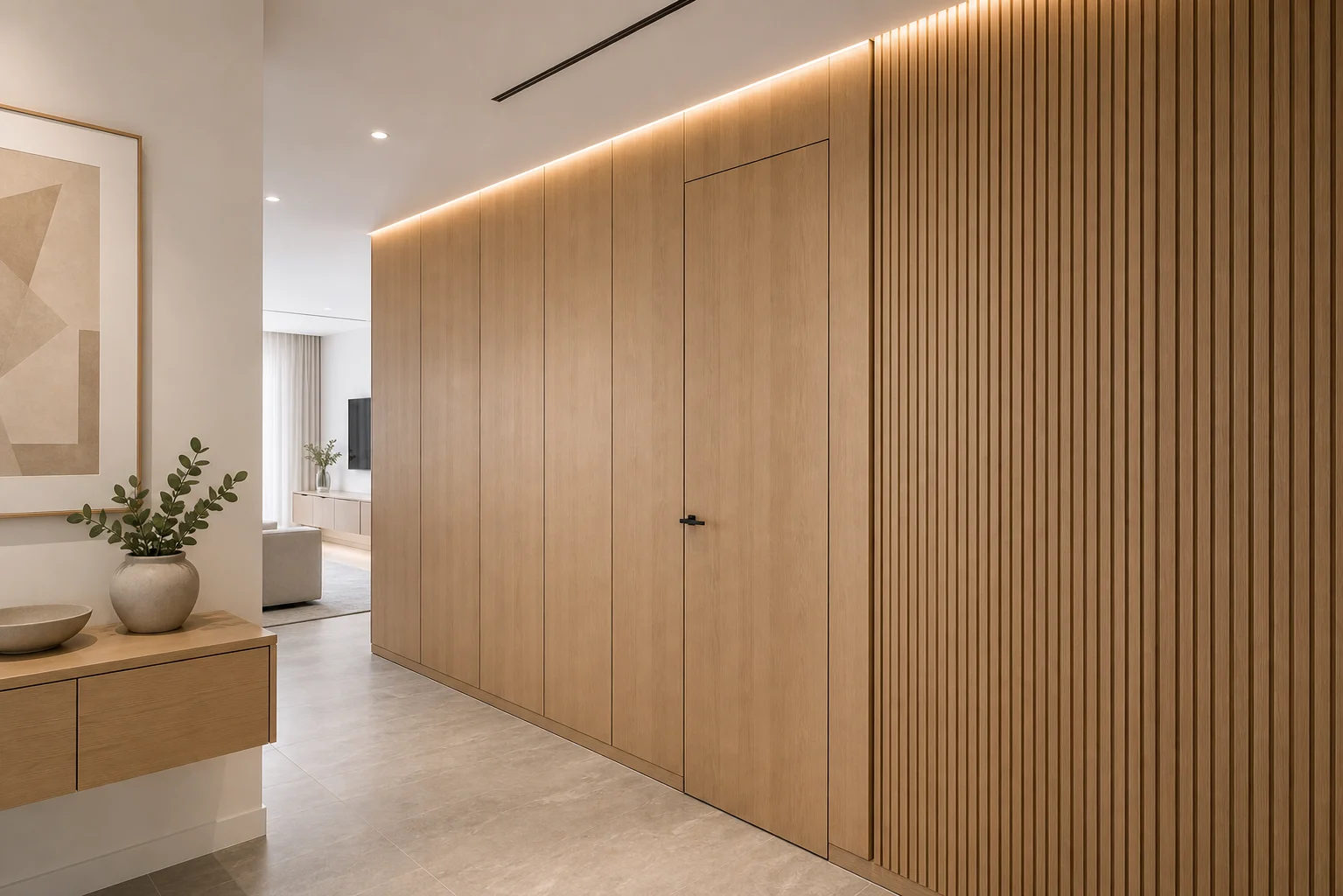 Joinery supplier Australia wall panels with concealed door