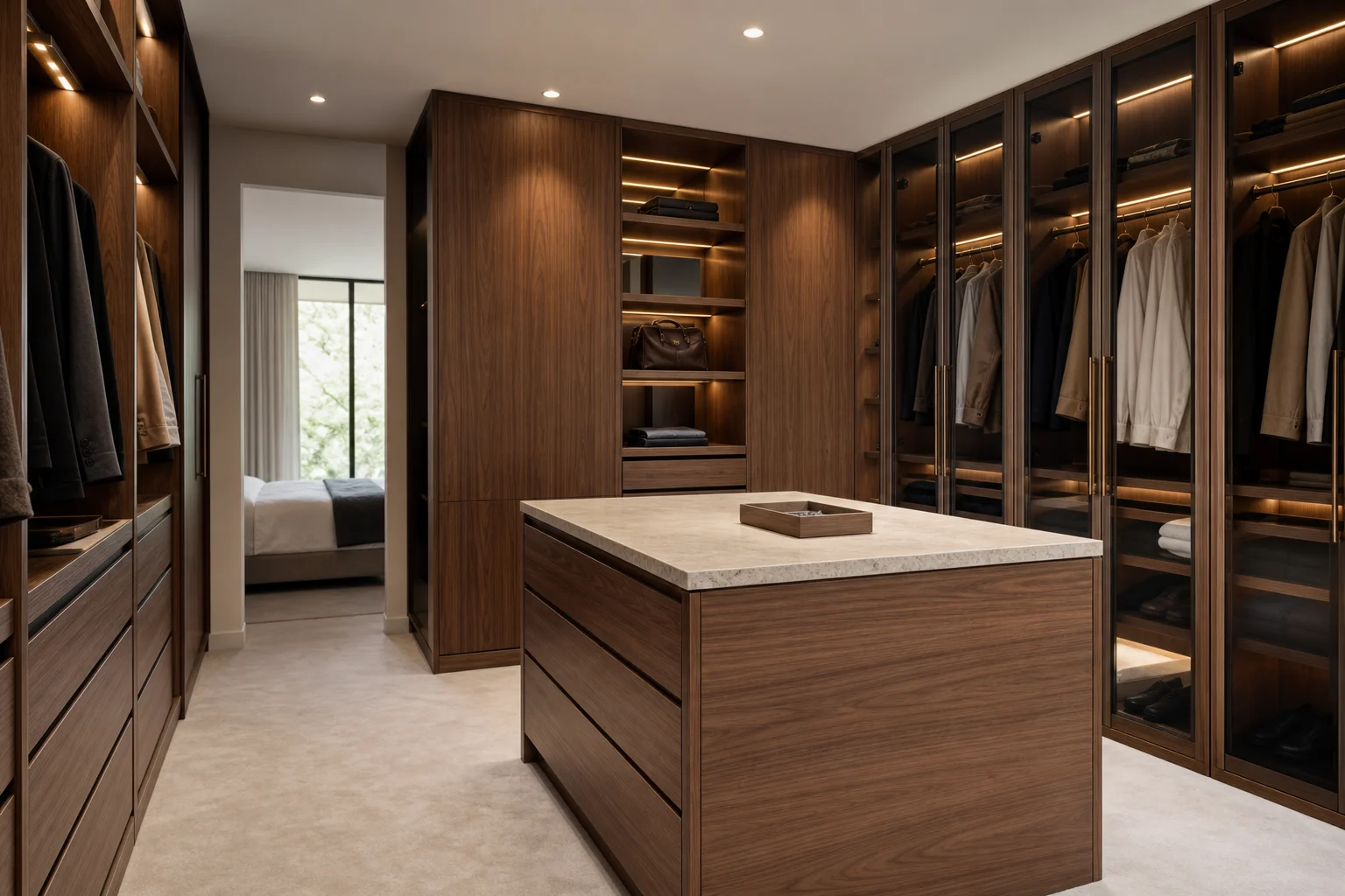Luxury furniture New Zealand walk-in wardrobe