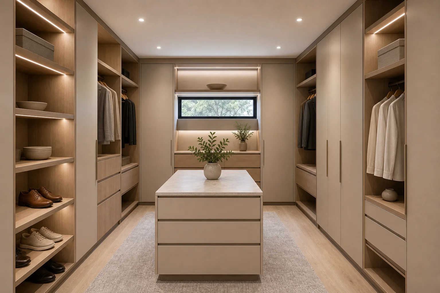 Custom furniture Australia walk-in wardrobe system