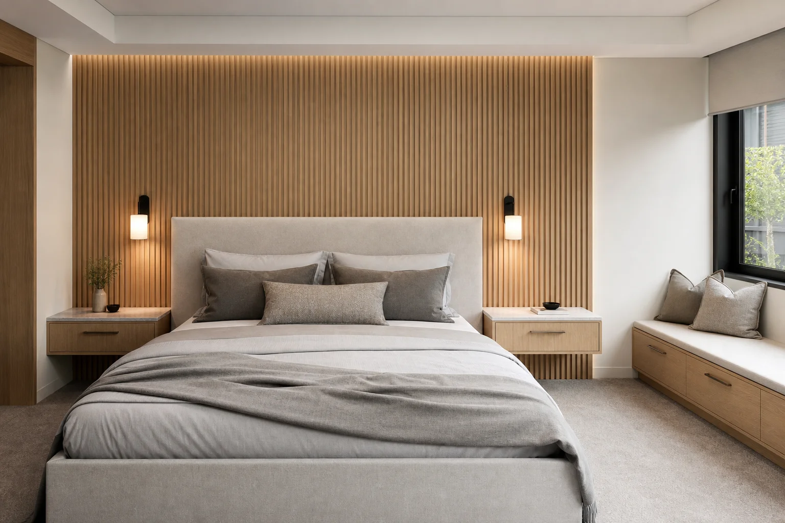 Luxury furniture New Zealand master bedroom joinery
