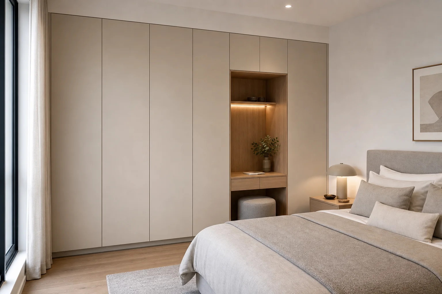 Melbourne townhouse project master bedroom wardrobe