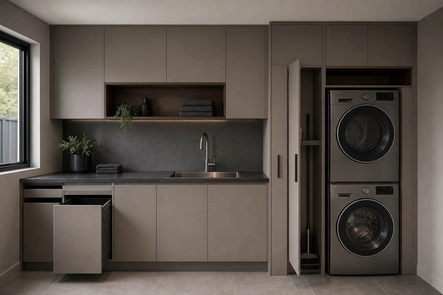Whole house furniture New Zealand laundry utility cabinets