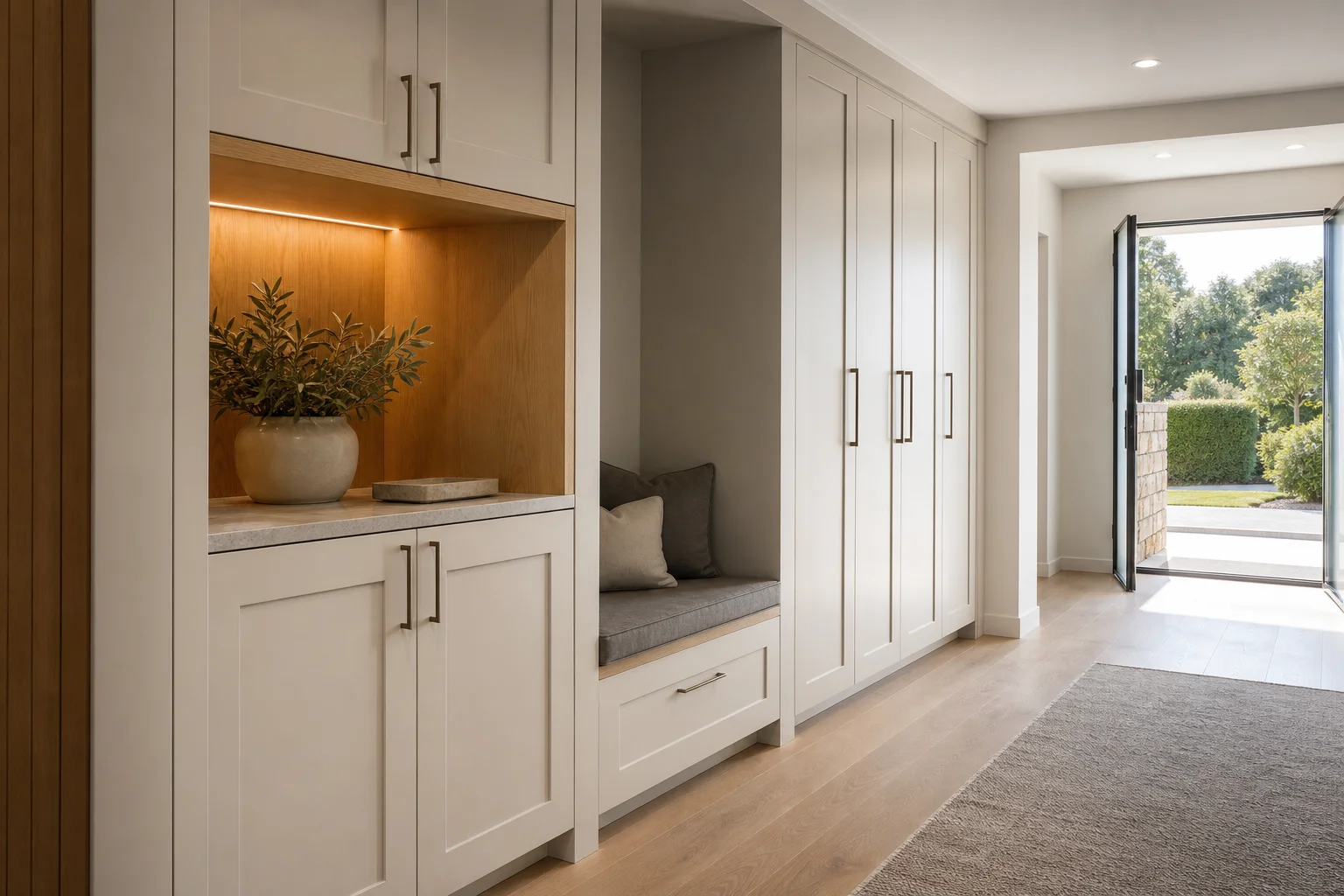 Luxury furniture New Zealand entry foyer cabinetry