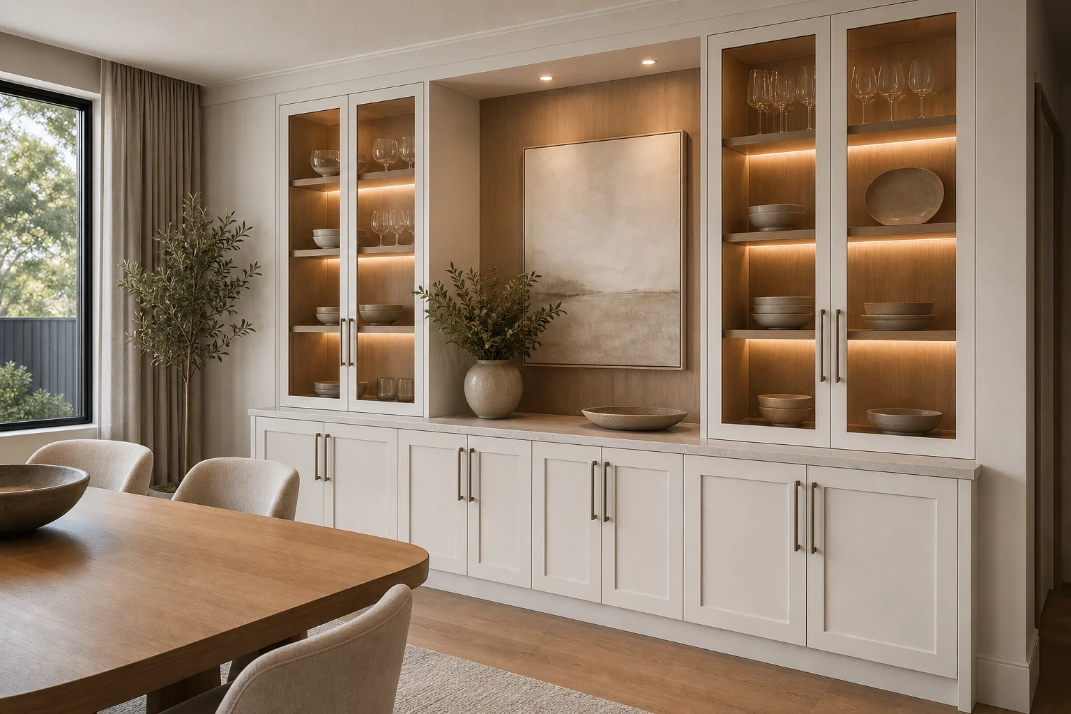 Luxury furniture New Zealand dining display cabinet