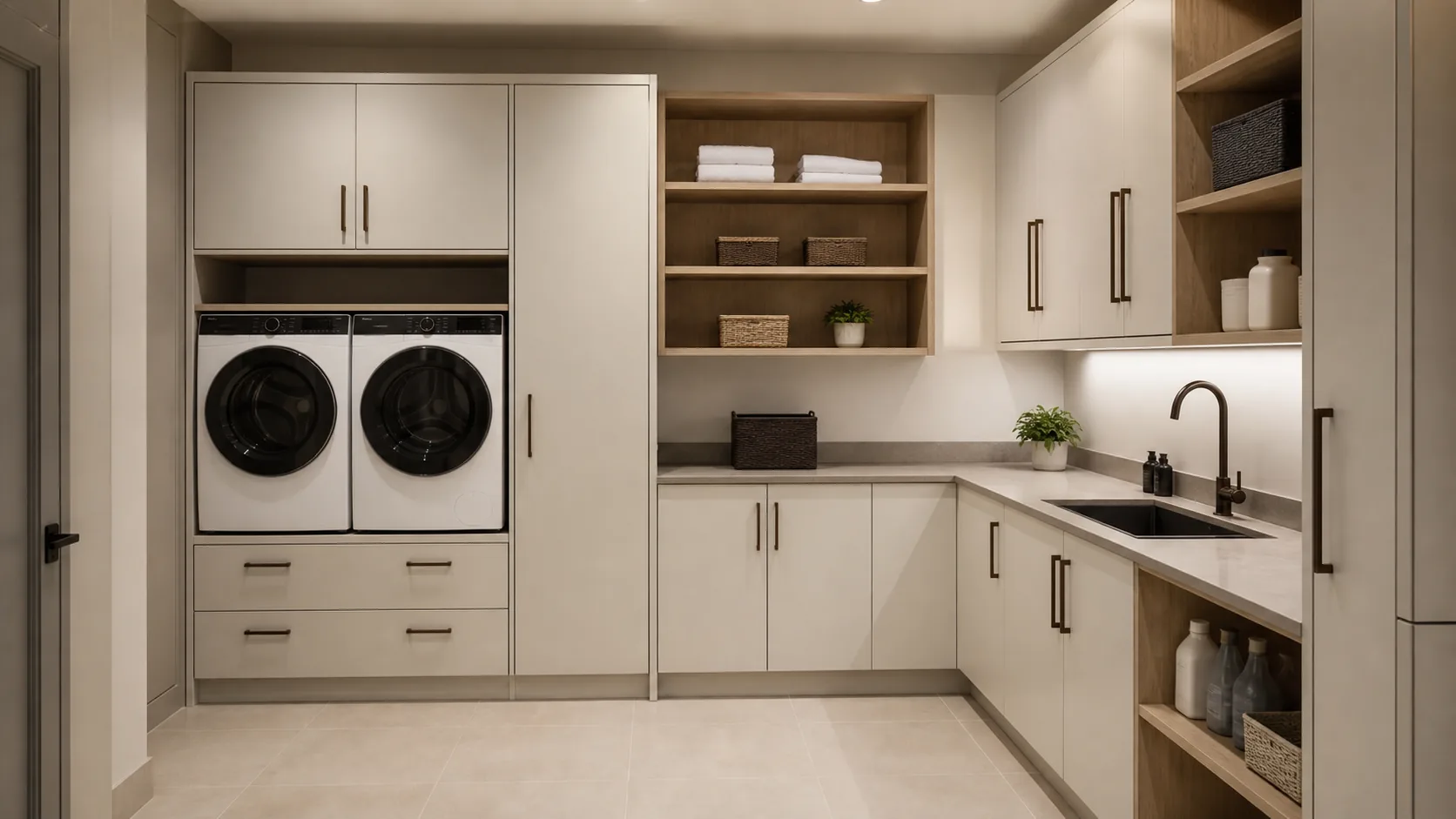 UAE laundry and linen utility cabinets for whole house project