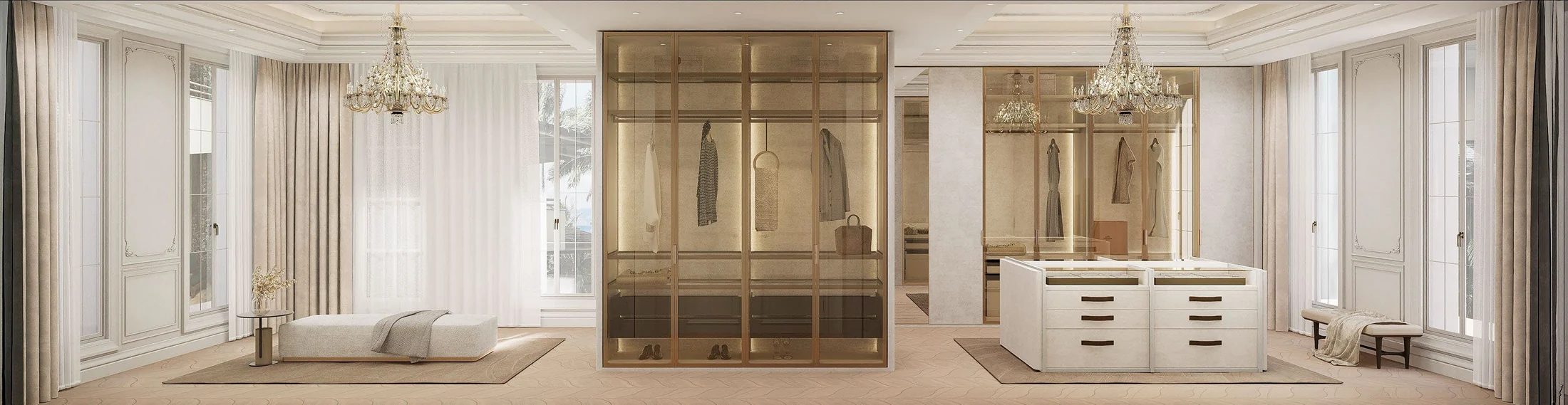 Multi-Level Residence Walk-In Wardrobe