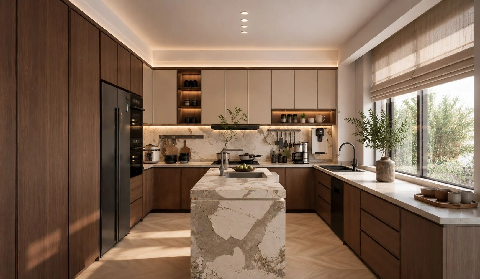 The Oasis Oman custom penthouse kitchen