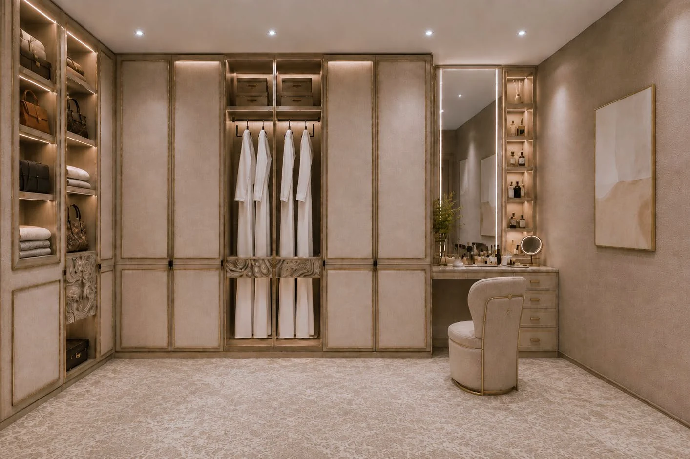 The Oasis Oman custom walk-in closet