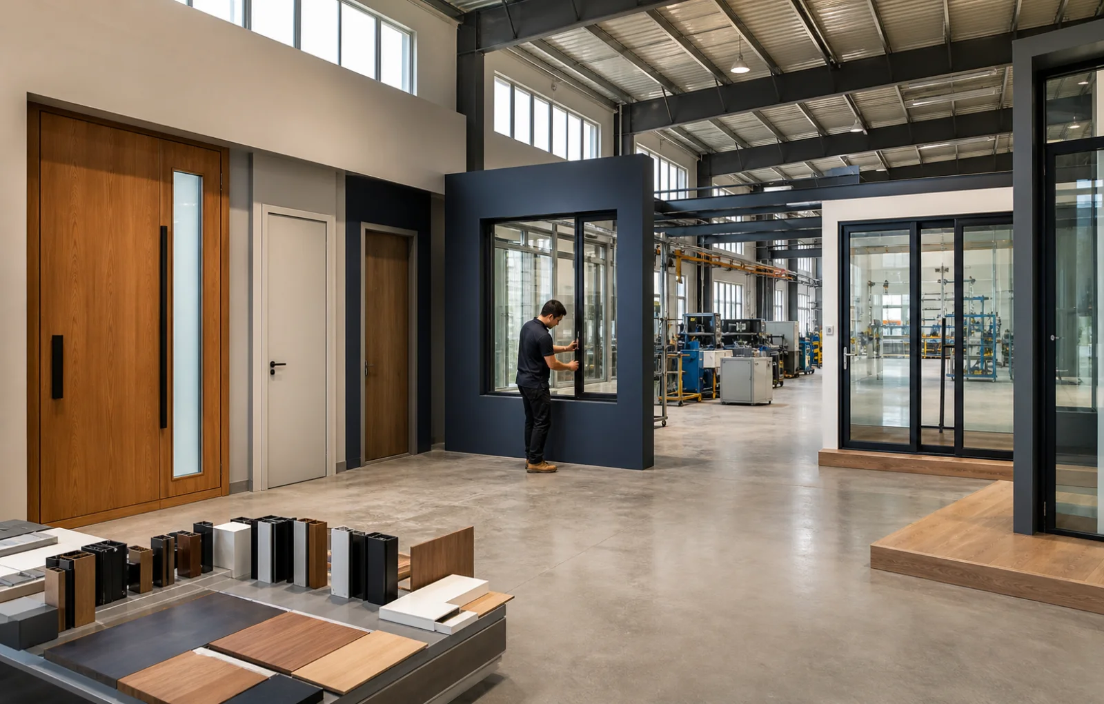 Door and window systems coordinated for interior projects